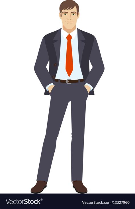 Businessman standing Royalty Free Vector Image