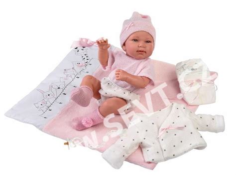 Llorens M843 28 obleček pro panenku miminko NEW BORN velikosti 43 44 cm