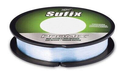 Sufix Promix Monofilament Fishing Line Clear Blue Flo Lb Test