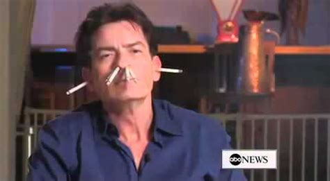 Charlie Sheen smoking Blank Template - Imgflip