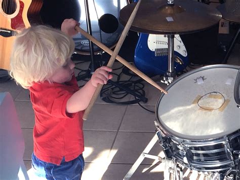 Toddler-Playing-Drums · Tucson Music Lessons