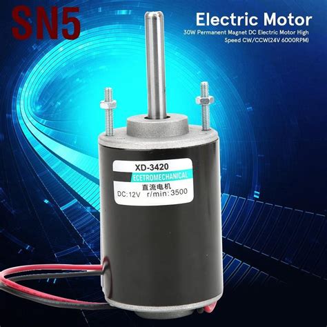 Sn5 1224v 30w แม่เหล็กถาวร Dc ไฟฟ้ามอเตอร์ไฟฟ้าย้อนกลับมอเตอร์เกียร์