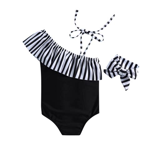 Akiihool Girls Swimwear Girls Cute Print Cut Out One Piece Swimsuit