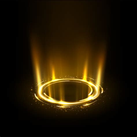 Premium Vector Rotating Gold Rays With Sparkles