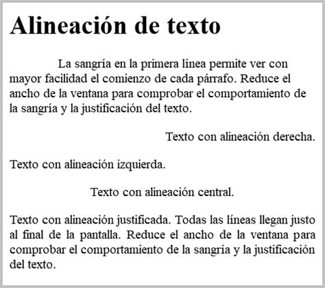 11 Alineación del texto Tutorial de CSS Picuino