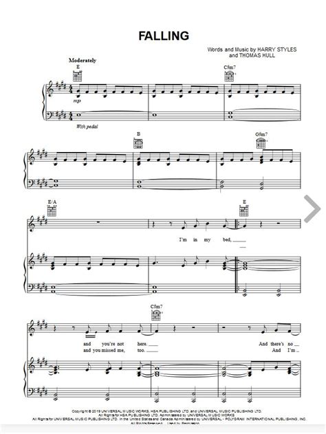 Falling Harry Styles Sheet Music Remotepc