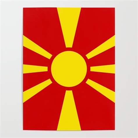 Macedonian Flag - Flag of Macedonia Poster by Flags of the World | Society6