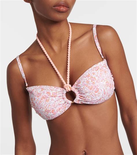 Muskmelon Bay Paisley Bandeau Bikini Top In Multicoloured Heidi Klein