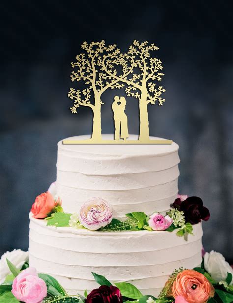 Tree Cake Topper Custom Wedding Cake Topperrustic Wedding Etsy