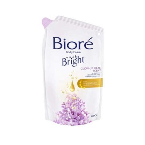 Manfaat Biore Bright Glow Up Lilac Body Foam Kandungan Aturan Pakai