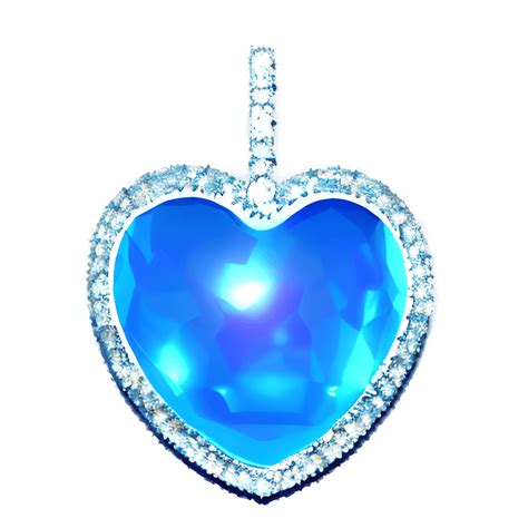 Titanic Blue Moonstone Crystal Heart Pendant · Creative Fabrica