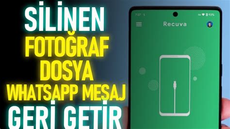 Andorid Silinen Fotoğraf Dosya Whatsapp Mesajları Geri Getirme 2023