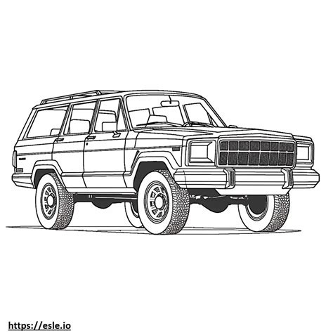 Jeep Grand Wagoneer L 4WD 2024 Para Colorear E Imprimir