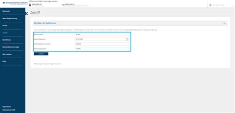 Zugriff Auf Eine Fremde Registrierung Onlinehilfe Der Bundesnotarkammer