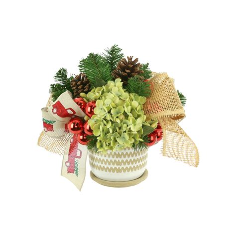 The Holiday Aisle Jiamei Polysilk Hydrangea Arrangement Wayfair