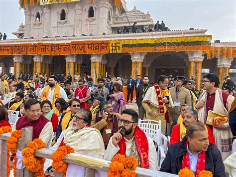 Ram Mandir ‘pran Pratishtha Ceremony Concludes Check Out Visuals From Ayodhya India News