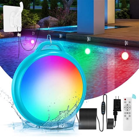 64 Luces LED Para Piscina Sobre El Suelo 10 W RGB Que Cambian De Color