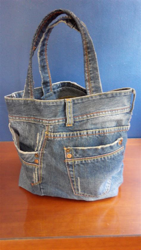 Denim Upcycled Bag Bags Upcycled Bag Jeans Bag