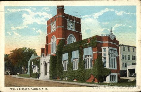 Public Library Nashua, NH Postcard