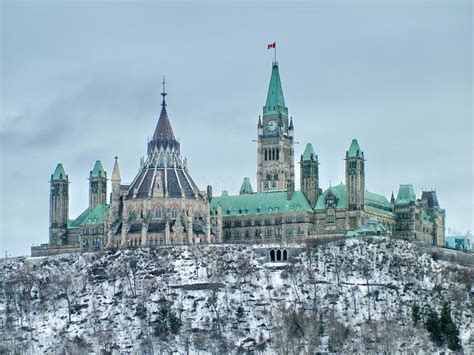 Parliament Hill in the Winter in Ottawa Stock Photo - Image of ...