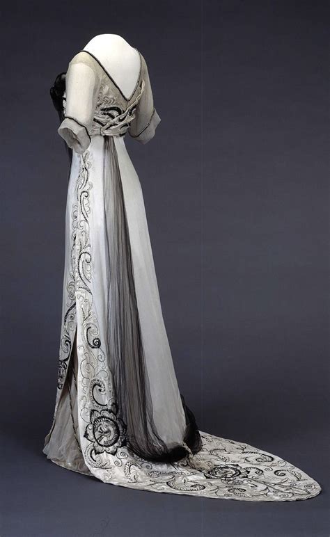 Evening Dress Belonging To Queen Maud Of Norway 1910 13 Machine Woven