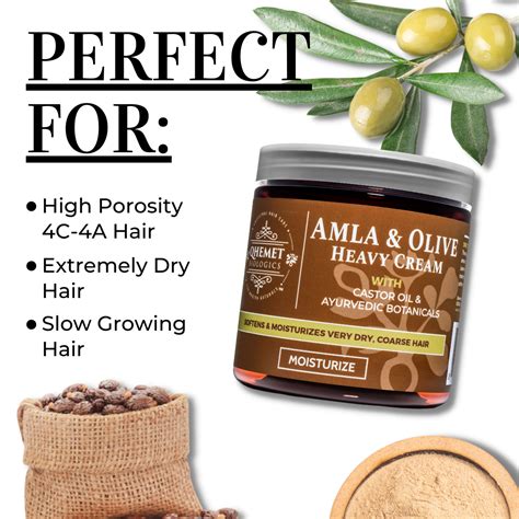 Amla And Olive Heavy Cream Herbs For Hair Growth Low Porosity Hair