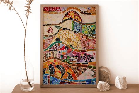 Antoni Gaudí Mosaic/ Canvas Wall Art / Luxury Decor for Room / - Etsy