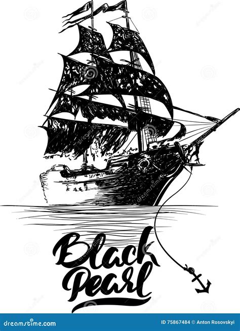 Black Pearl Ship Tattoo