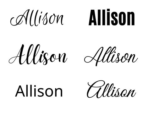Allison Svg , Allison Baby Name Svg, Allison Wedding Name Svg - Etsy