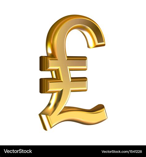 Pound Sign On White Royalty Free Vector Image Vectorstock