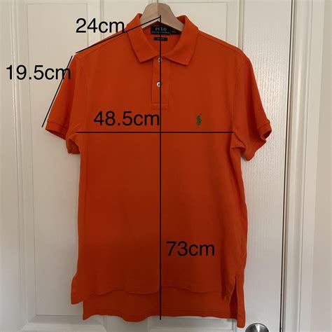 Orange Ralph Lauren Polo With Green Polo Embroidery Depop