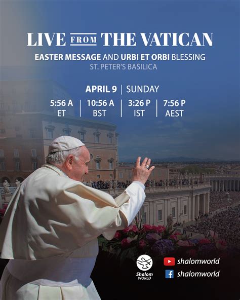 Shalom World on Twitter: "Watch LIVE on Shalom World: Easter Message ...