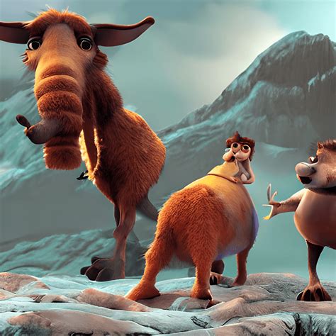 The Ice Age Movie Characters 3D Render · Creative Fabrica