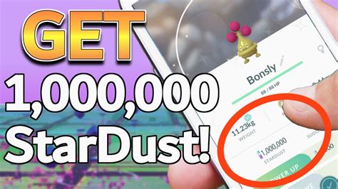 How To Get One Million Star Dust In Pokemon Go Youtube