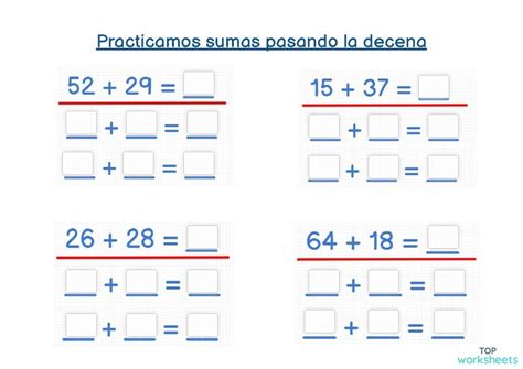 Ficha Para Imprimir Sumas Pasando La Decena P Gina Topworksheets The 71604 Hot Sex Picture