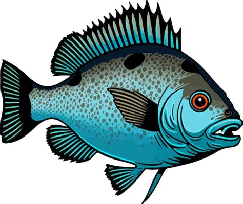 Premium Vector Blue Fish Vector Illustration