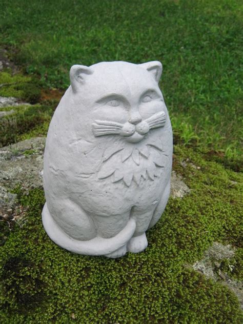 Cat Statue Large Concrete Garden Cats Cement By Westwindhomegarden