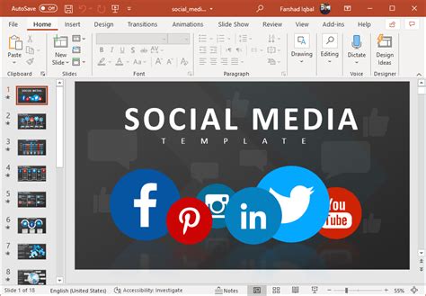 Social Media Ppt Background