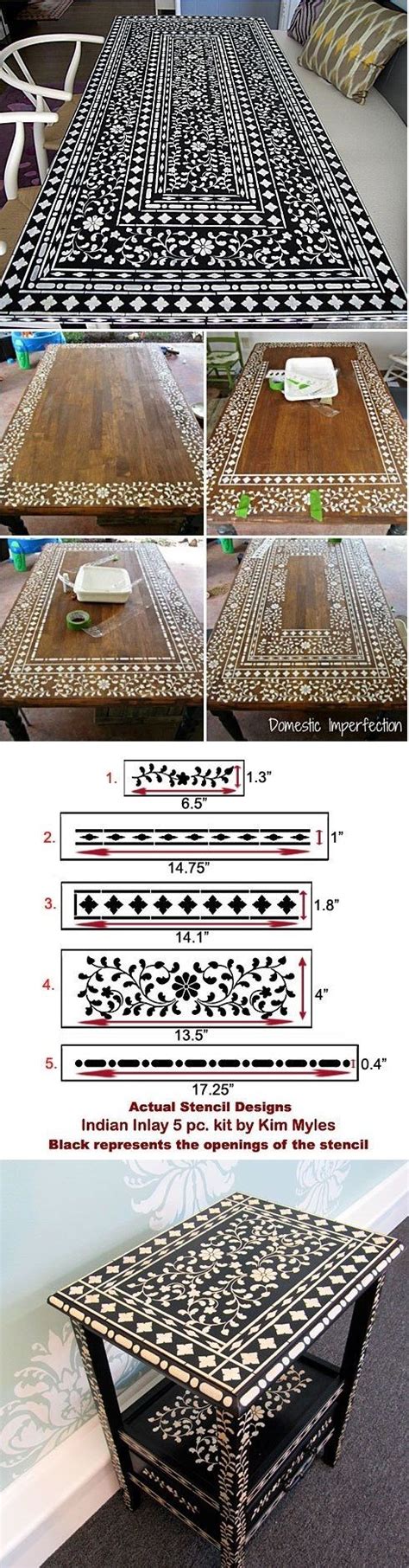 stencil table top ideas  save today painted furniture diy