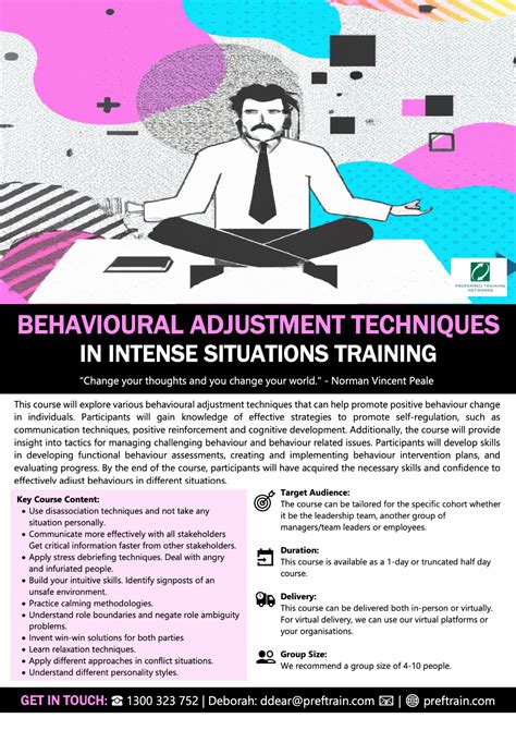 Behavioural Adjustment Techniques in Intense Situations