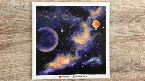 Mystery Of Planets Acrylic Painting Step By Step Tutorial For