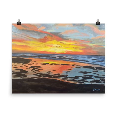 Sunset Sky Print Sunset Print Sunset Painting Art Print - Etsy