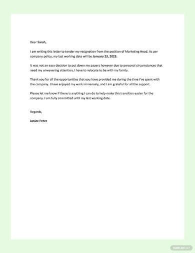 47 Resignation Letter Templates Free Word Excel Pdf Ipages