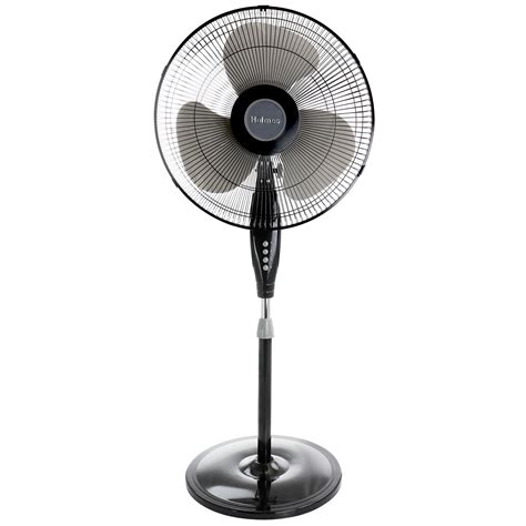 Holmes Hsf A Btu Oscillating Adjustable Stand Floor Fan Black