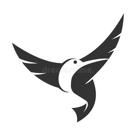 Icono Del Logotipo De Colibrí Icono Ilustración Vectorial Abstracta