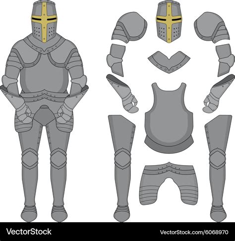 Knight armor color Royalty Free Vector Image - VectorStock