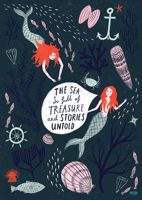 JEHANE Ltd Book Art Projects Mermaid Illustration Poster Art