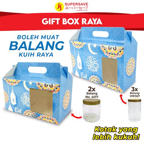 Supersave Raya Box 2023 Kotak Balang Kuih Raya Aidilfitri Hamper