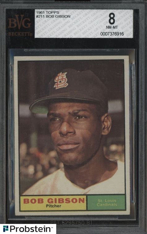 Topps Bob Gibson St Louis Cardinals Hof Bvg Nm Mt Ebay