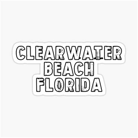 Clearwater Beach Florida Sticker For Sale By Funnyworld1 Redbubble